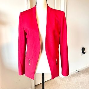 CARMEN MARC VALVO Red Open Front Blazer—SZ. 10